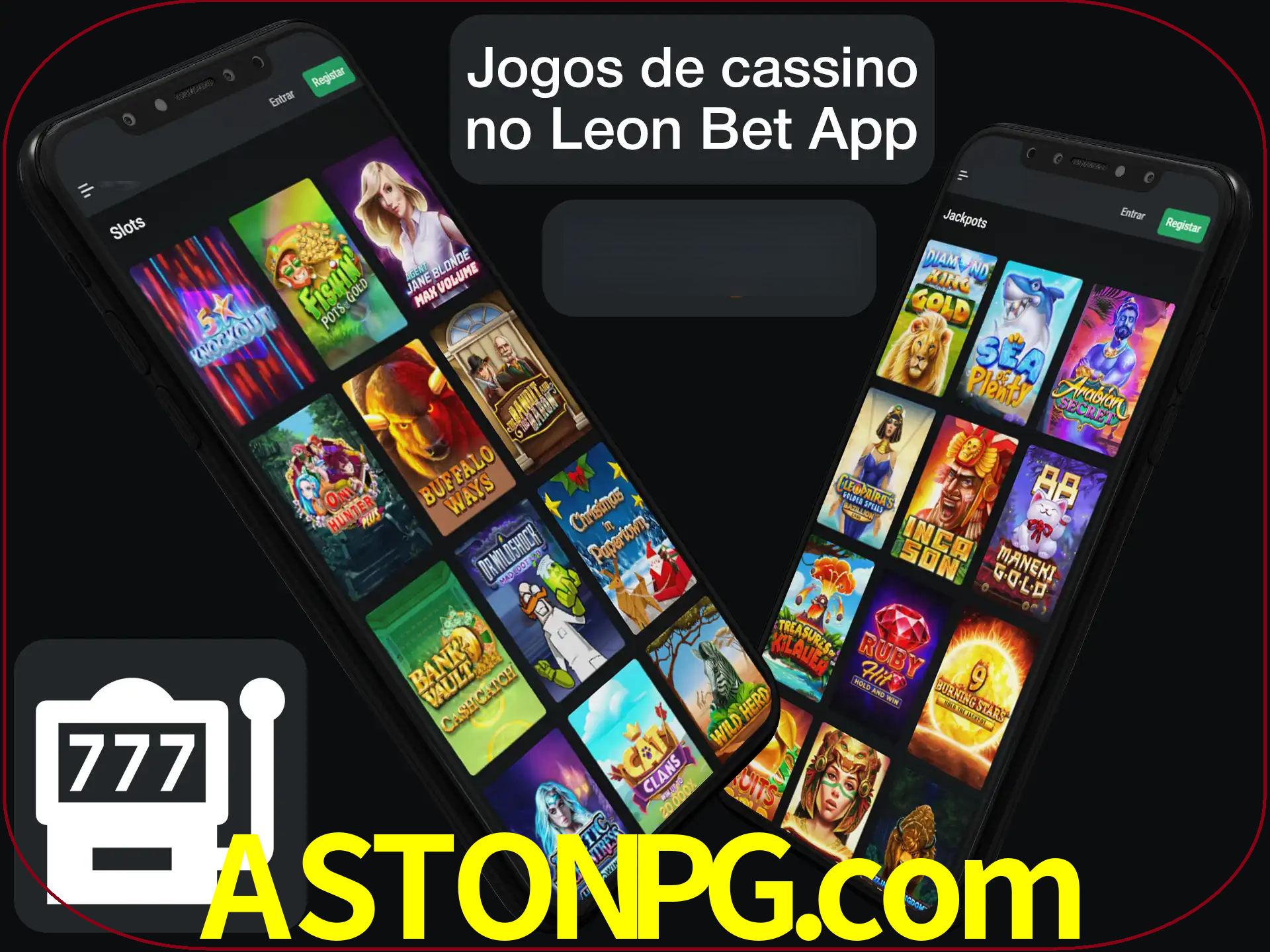 Escolha quais jogos de cassino jogar no app.