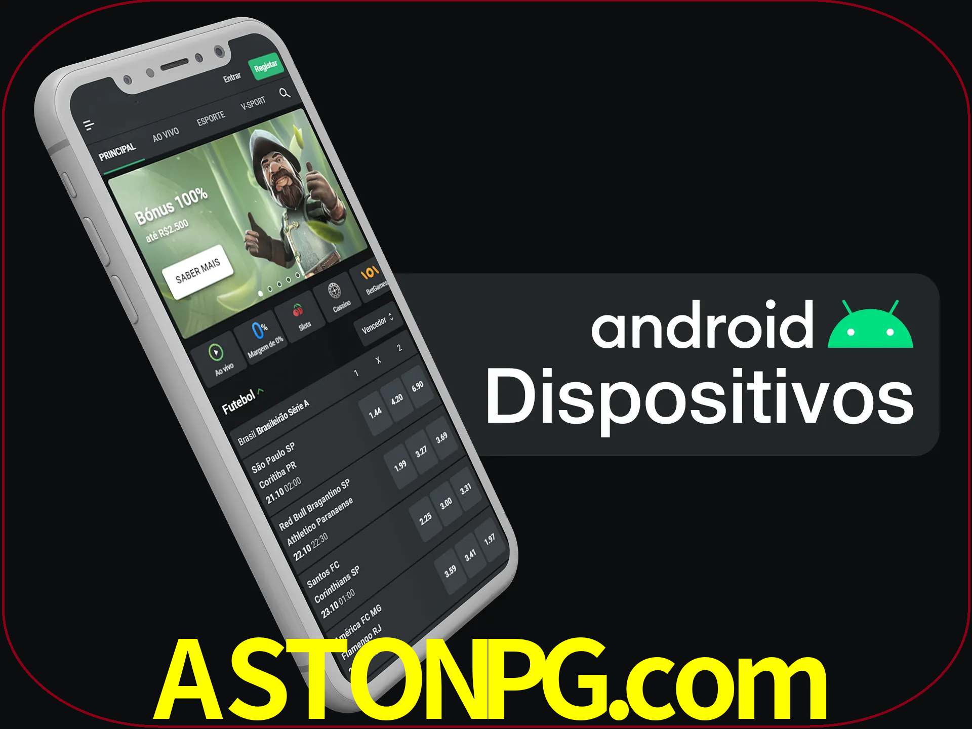 O aplicativo suporta a maioria de todos os dispositivos Android.