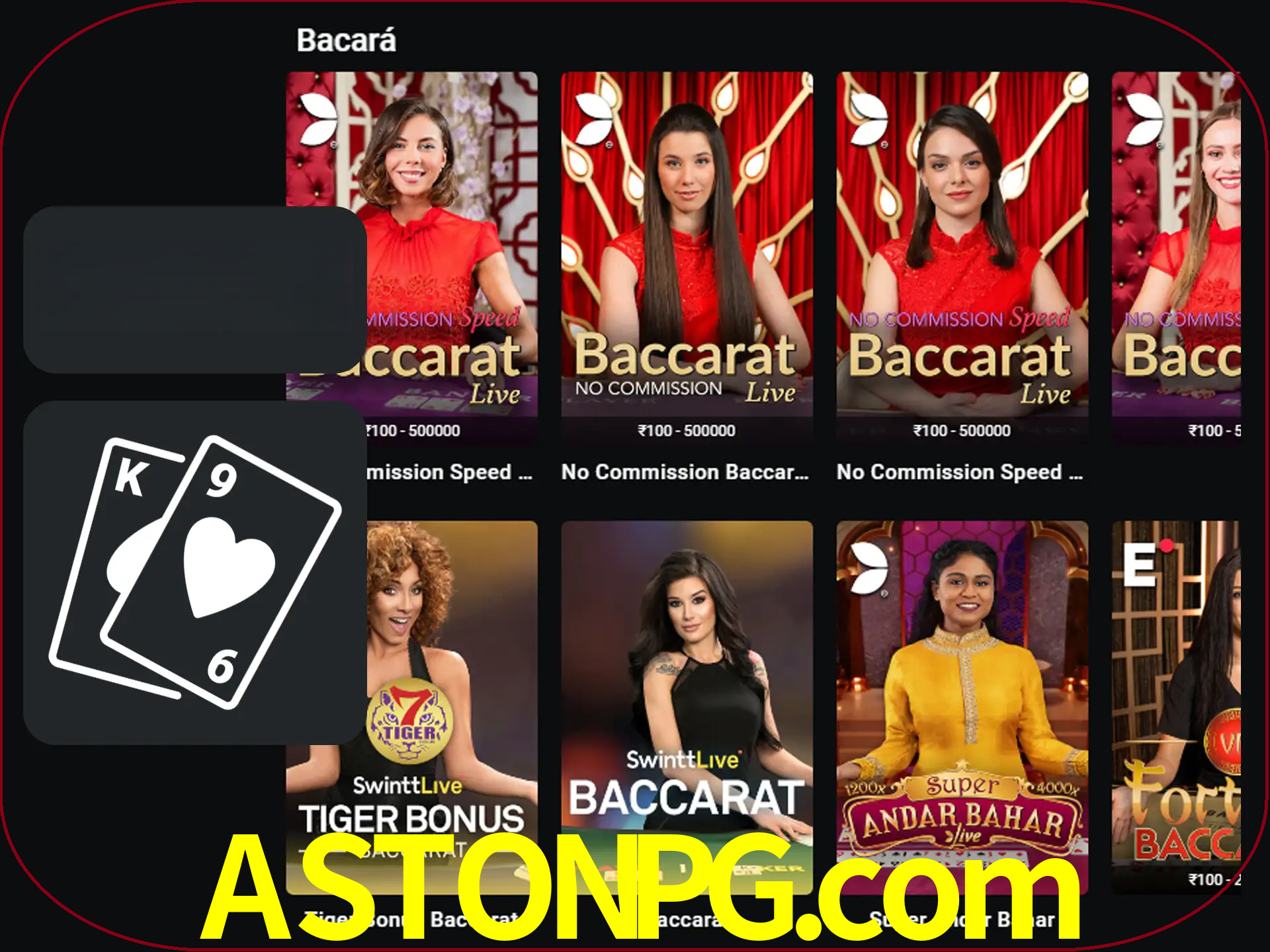 Ganhe muito dinheiro jogando jogos de bacará.
