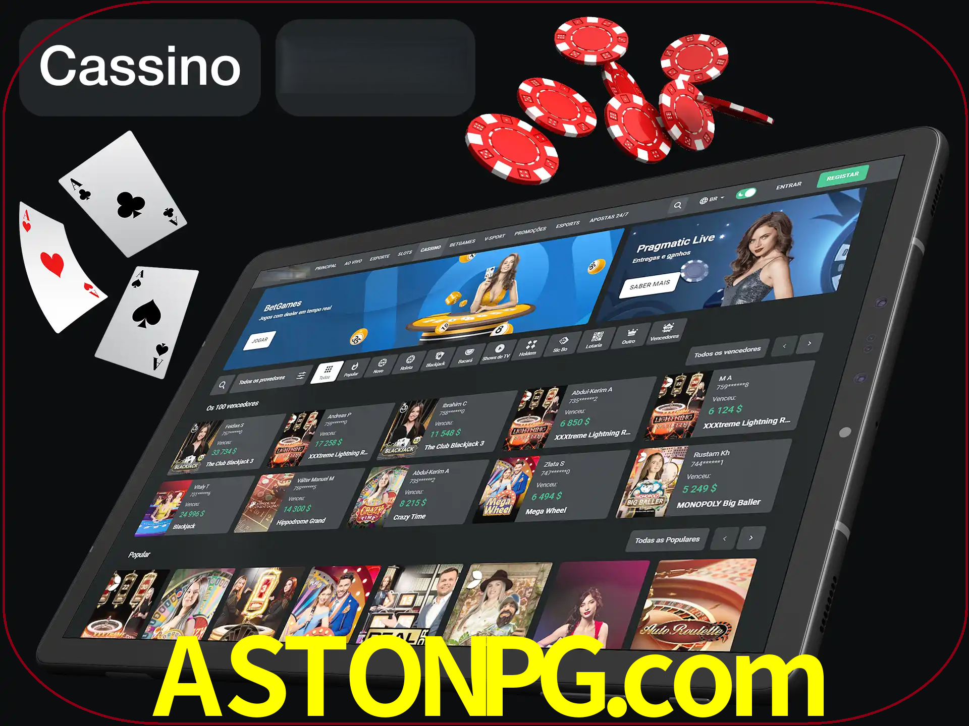 Jogue vários jogos de cassino em nosso cassino.
