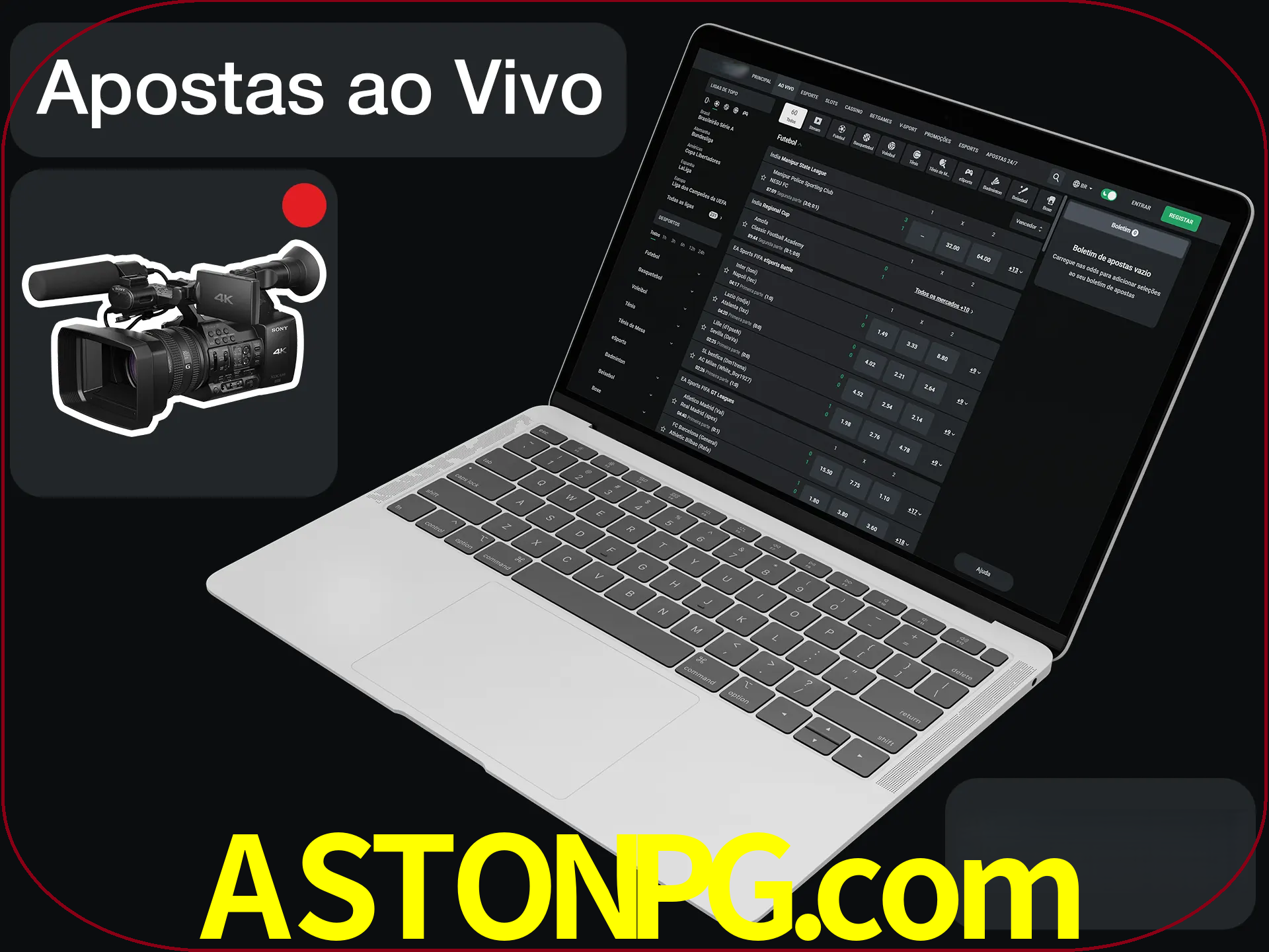 Aposte em formato ao vivo em nosso site.