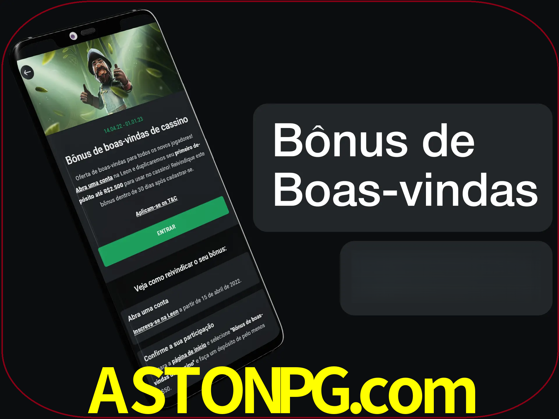 Não se esqueça de usar o bônus de boas-vindas.